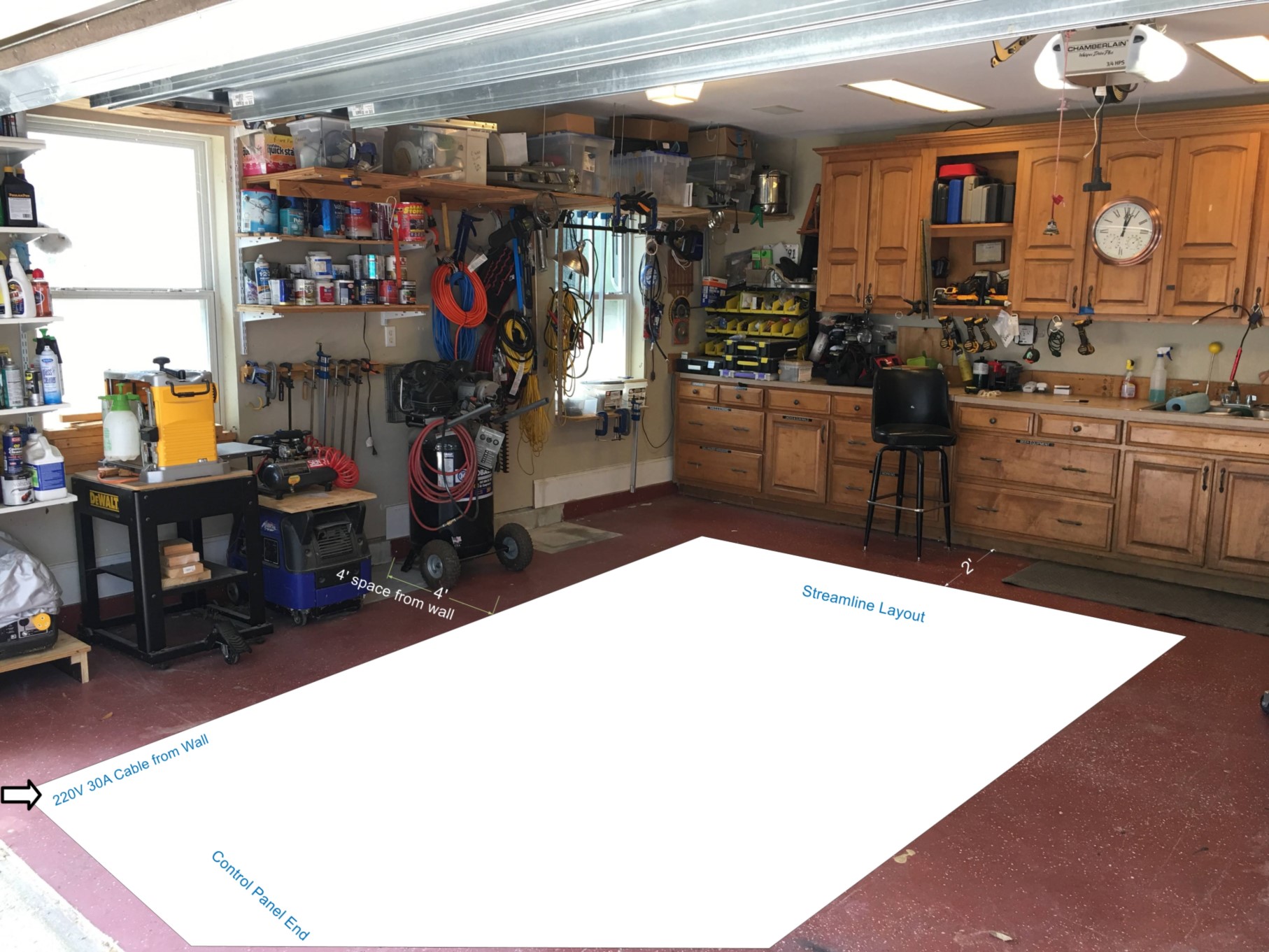 endless pool in garage