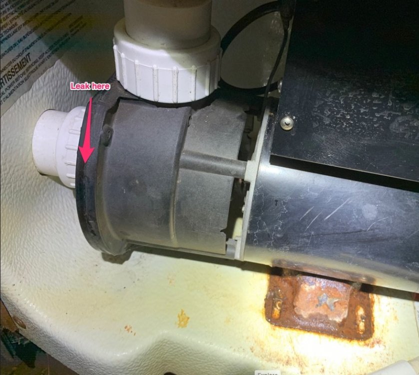 Fixing leak at front of pump Portable Hot Tubs & Spas Pool and Spa