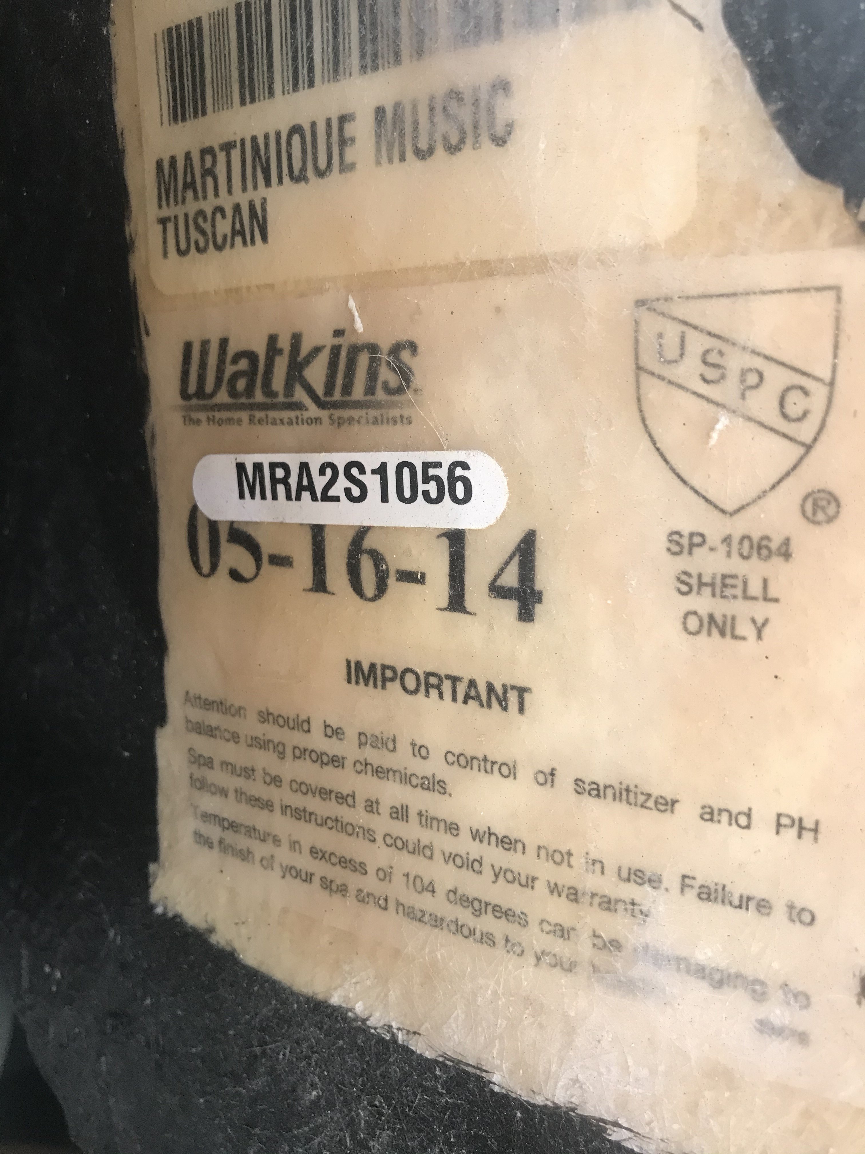 Spa Serial Number and Control Board Portable Hot Tubs & Spas Pool