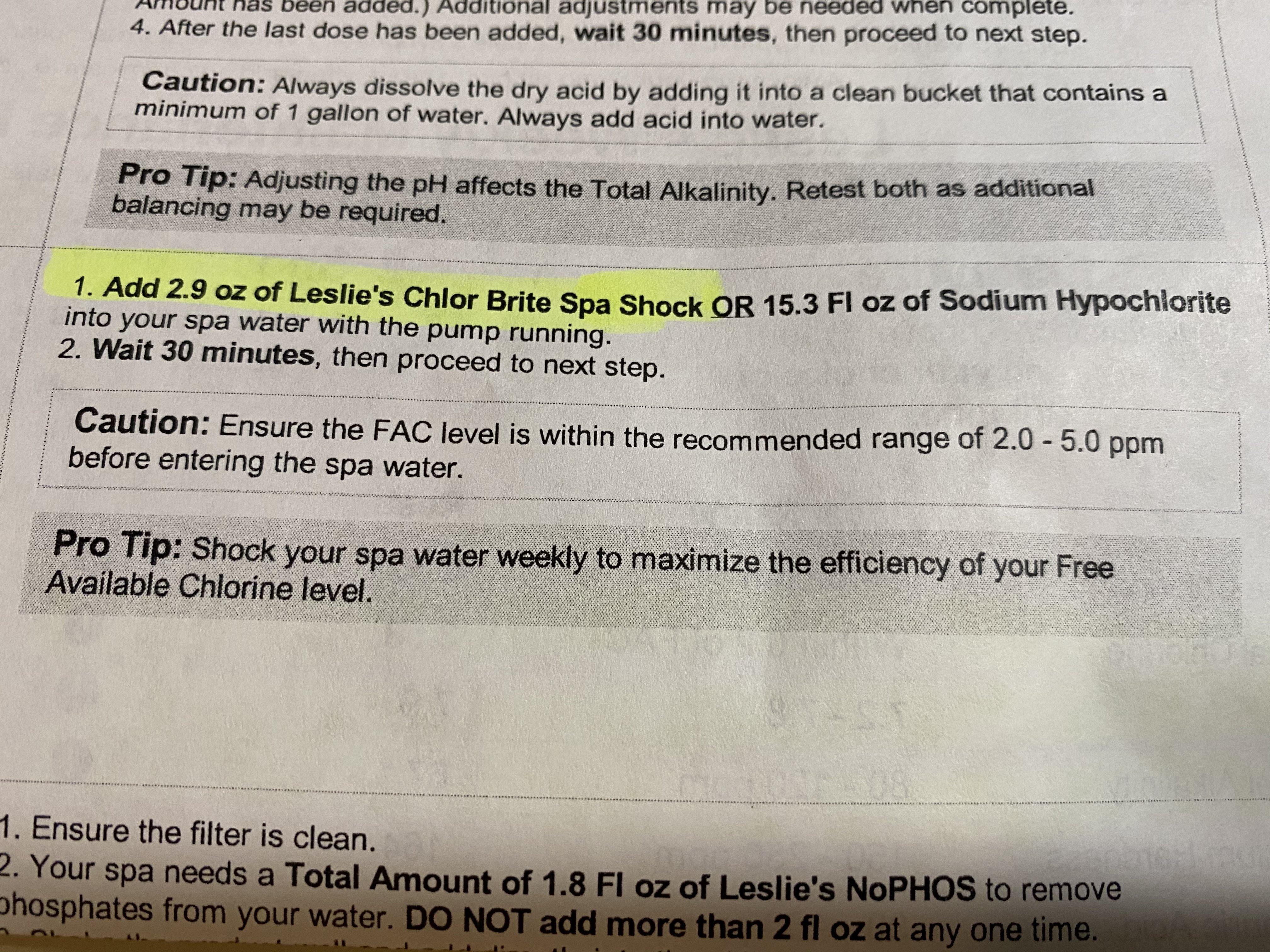 Help with Chlorine Lock in Master Spa Hot Tub Water Chemistry Pool