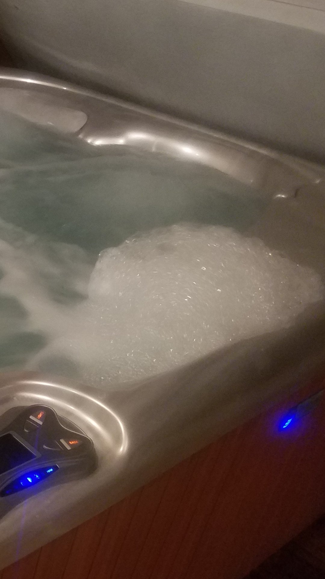 Bubbling in hot tub after draining and refilling normal? Portable