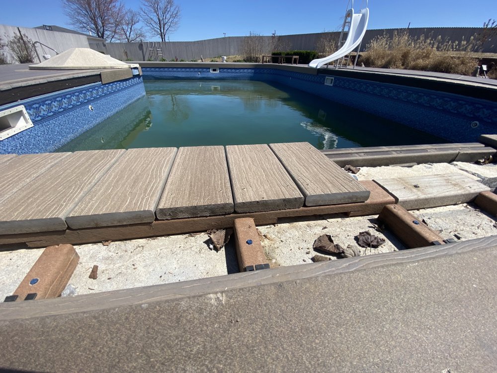 Help me solve water behind liner after remodel problem All Swimming