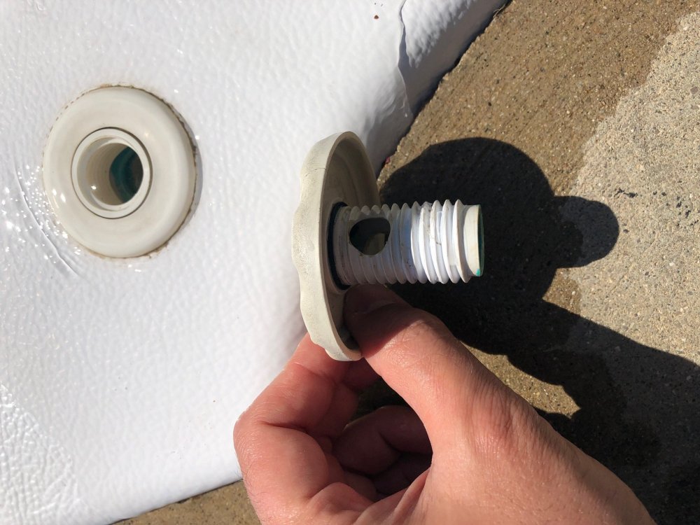 Pool step jets flowing water from air controller All Swimming Pools