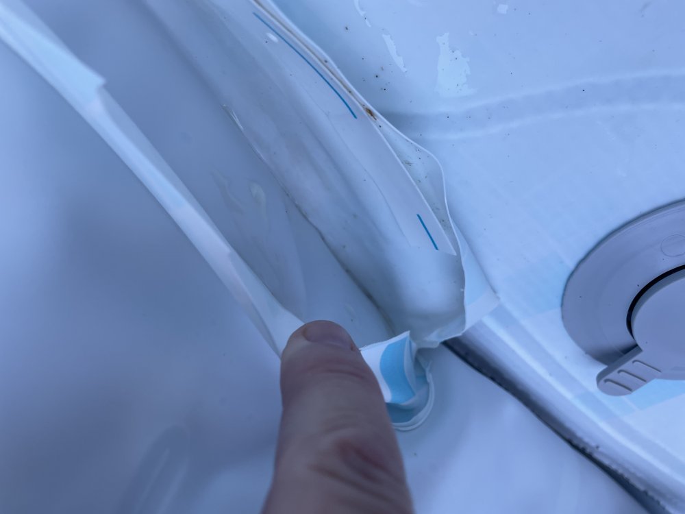 Water leaking into liner and air leaking out. Inflatable Hot Tubs Pool and Spa Forum