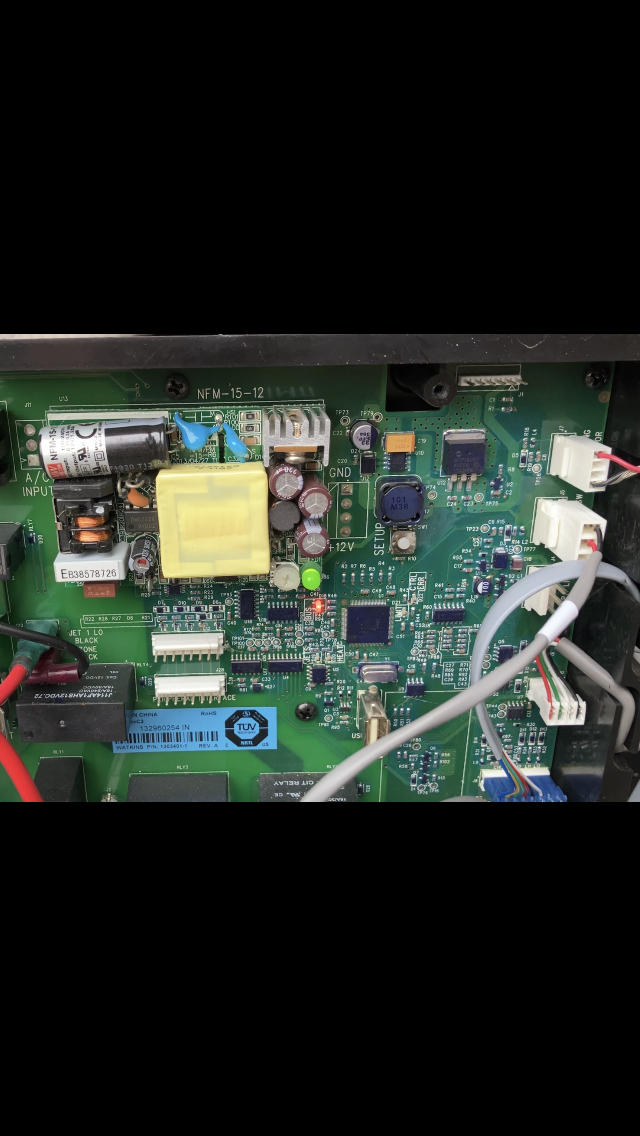 Hot Spot Tub (2015 Rhythm) Power to Board but Tub Dead with clicking