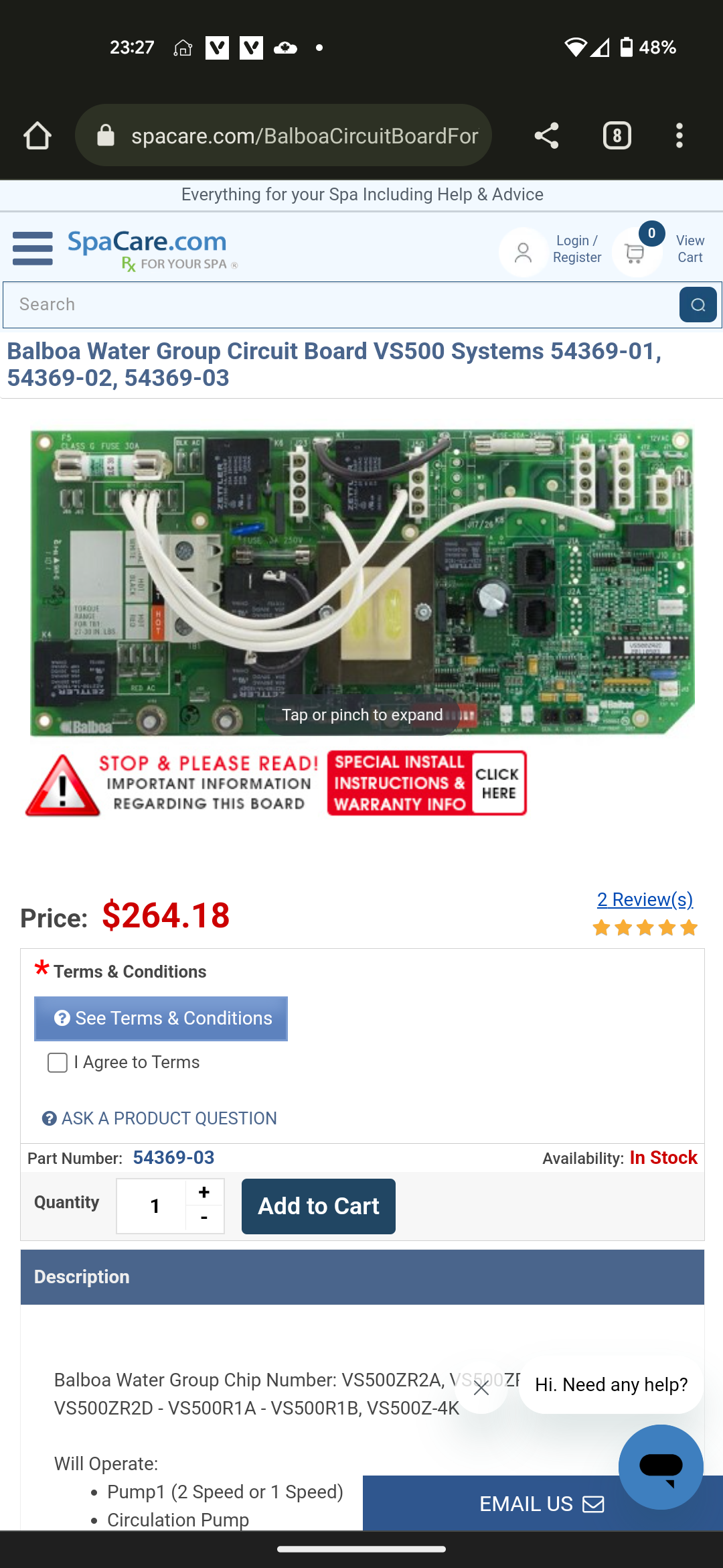 Hydro Quip balboa 54369, 2 speed pump circulation speed not working