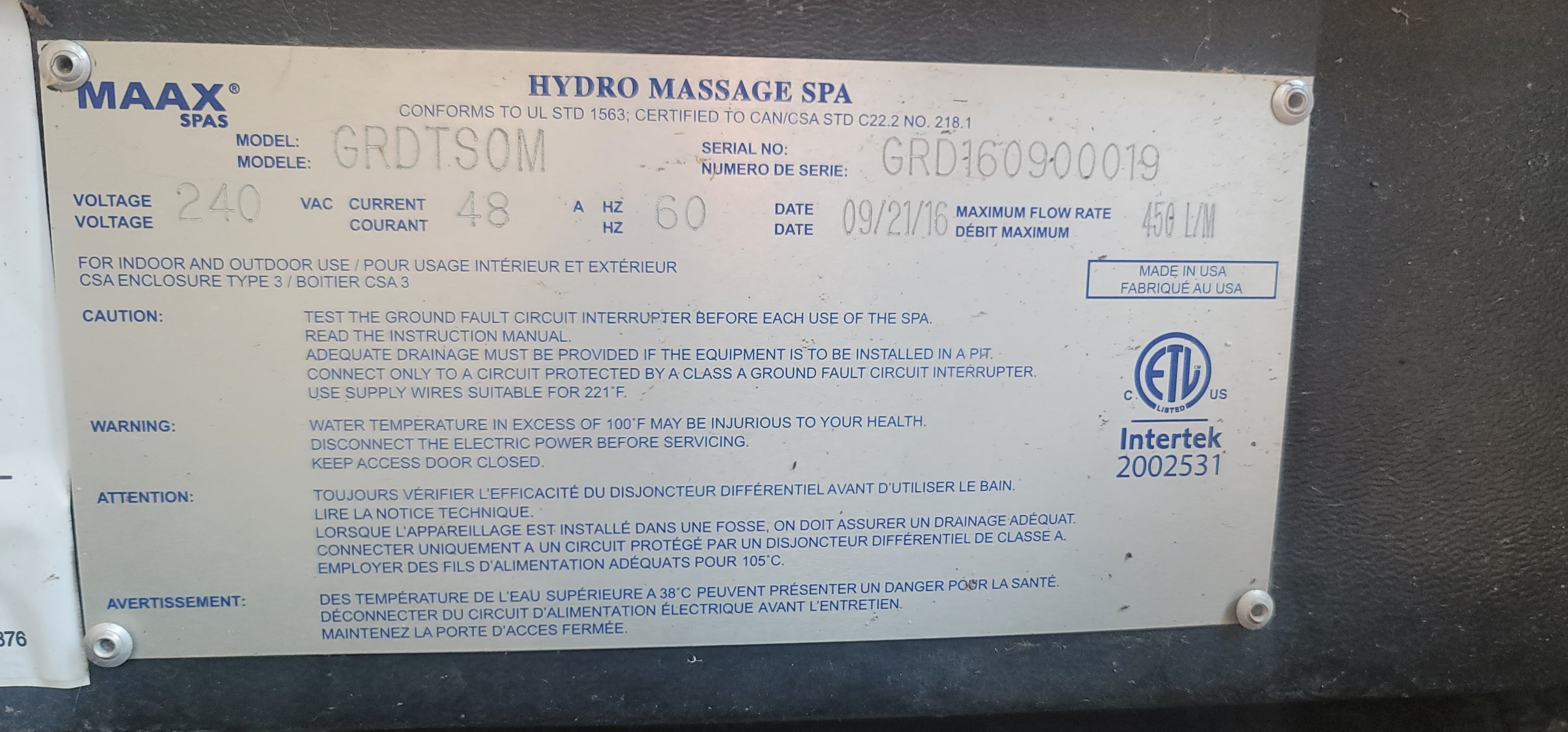 Vita Spa Fault - Portable Hot Tubs & Spas - Pool and Spa Forum